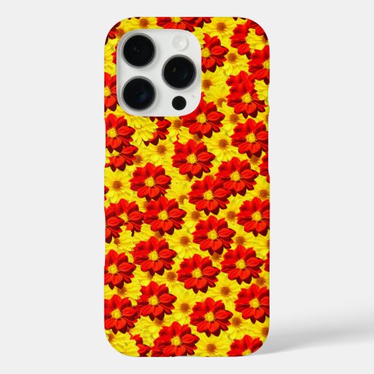 Rode en gele dahlia bloemen Case-Mate iPhone case (Achterkant)