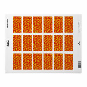 Rode en gele dahlia bloemen etiket (Full Sheet)