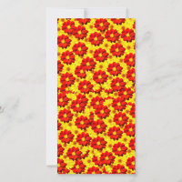 Rode en gele dahlia bloemen