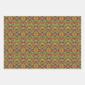 Rode en gele Daisy bloemen gepersonaliseerd Inpakpapier Vel (Voorkant)