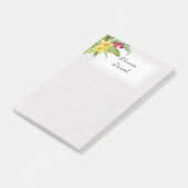 Rode en gele exotische bloemen post-it® notes (Schuin)