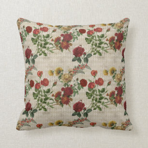  rode en gele Floral Kussen