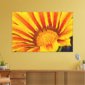 Rode en gele Gazania Acrylverf Canvas Afdruk (Insitu (Woonkamer))
