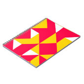 Rode en gele geometrische patroonvormen  notitieboek (Linkerzijde)