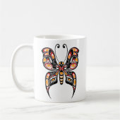 Rode en gele Haida Spirit Butterfly Koffiemok (Links)