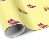 rode en gele hakken cadeaupapier (Rol Hoek)