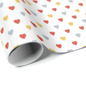 Rode en gele harten cadeaupapier (Rol Hoek)