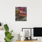 Rode en Gele Herfst Esdoornbladeren Poster (Thuiskantoor)