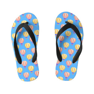 Rode en gele heteluchtballonnen patroon kinder teenslippers