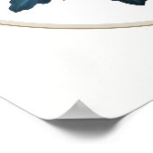 rode en gele Japanse chrysanthemum witte cirkel Poster (Hoek)