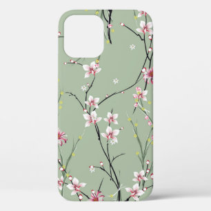 rode en gele kleine bloem op groene achtergrond Case-Mate iPhone case