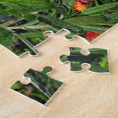 Rode en gele knopbloemen legpuzzel (Zijkant)