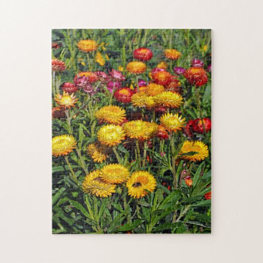 Rode en gele knopbloemen legpuzzel (Verticaal)