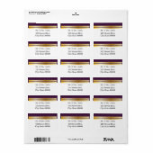 Rode en Gele Koninklijke Print Etiket (Full Sheet)