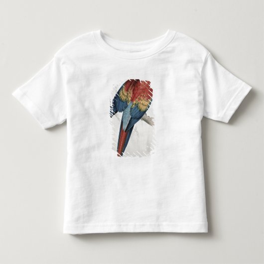 Rode en gele Macaw Kinder Shirts (Voorkant)