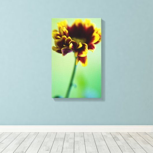 Rode en gele maisbloem Canvasafdruk Canvas Afdruk (Insitu (Houten vloer))