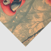  rode en gele Oerwouden papegaai Tissuepapier (Detail)