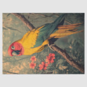  rode en gele Oerwouden papegaai Tissuepapier (Voorkant)