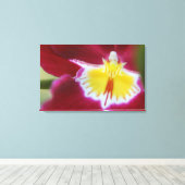Rode en gele orchidee canvas afdruk (Insitu (Houten vloer))