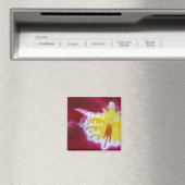 Rode en gele orchidee magneet (Insitu (Vaatwasser))