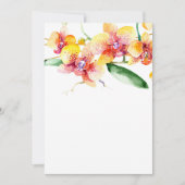 Rode en gele orchideeën Lege Huwelijk  Kaart (Voorkant)