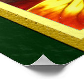 Rode en gele pansies (grote matten) poster (Hoek)