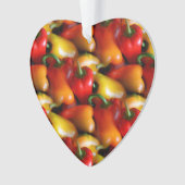 Rode en gele paprika's Acrylhoudend Ornament (voorkant)