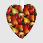 Rode en gele paprika's Acrylhoudend Ornament (voorkant)