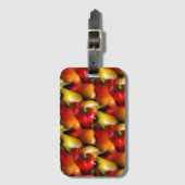 Rode en gele paprika's bagagelabel (Voorkant (verticaal))