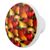 Rode en gele paprika's keramische knop (Rechts)
