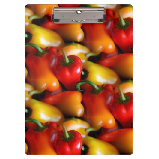 Rode en gele paprika's klembord (Voorkant)