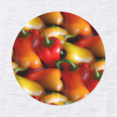 Rode en gele paprika's labels (Design 1)