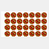 Rode en gele paprika's labels (Vel)