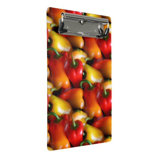 Rode en gele paprika's mini klembord (Schuin)