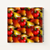 Rode en gele paprika's notitieboek (Achterkant)