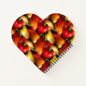 Rode en gele paprika's notitieboek (Achterkant)