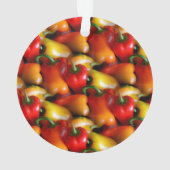 Rode en gele paprika's ornament (achterkant)