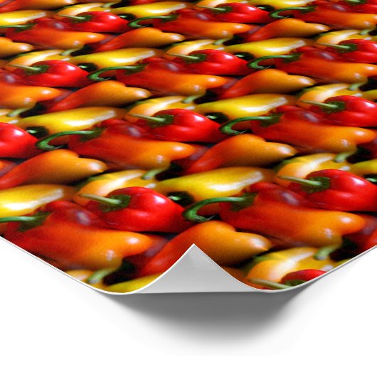Rode en gele paprika's poster (Hoek)