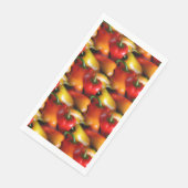 Rode en gele paprika's servet (Hoek)