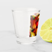Rode en gele paprika's shot glas (Links)