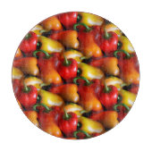 Rode en gele paprika's snijplank (Voorkant)