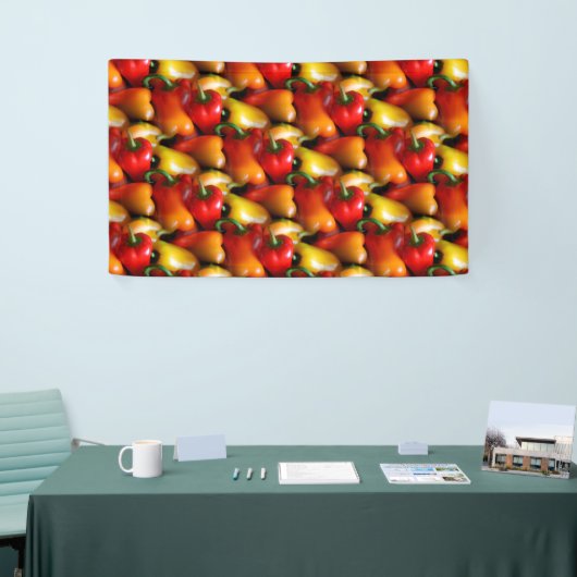 Rode en gele paprika's spandoek (Beurs)