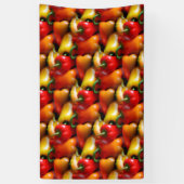 Rode en gele paprika's spandoek (Verticaal)