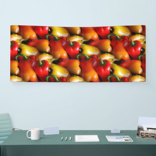 Rode en gele paprika's spandoek (Beurs)