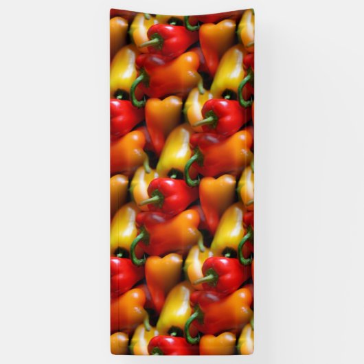 Rode en gele paprika's spandoek (Verticaal)