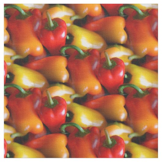 Rode en gele paprika's stof (Close Up)