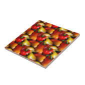 Rode en gele paprika's tegeltje (Zijkant)