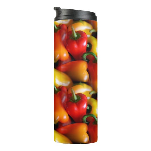 Rode en gele paprika's thermosbeker (Geroteerd rechts)
