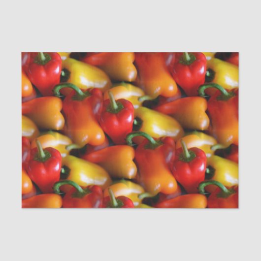 Rode en gele paprika's tissuepapier (Voorkant)