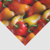 Rode en gele paprika's tissuepapier (Detail)